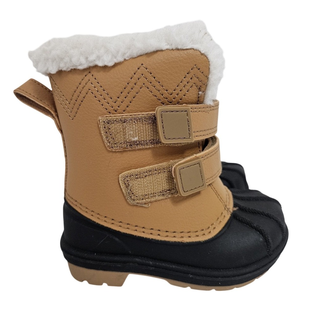 NWT Cat & Jack Denver Winter Faux Fur Lined Boots Toddler 6 Brown‎ Waterproof